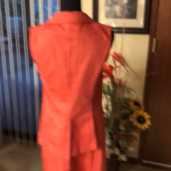 NWOT Monroe & Main Orange Sleeves 2-Pc Cotton Suit - Picture 5 of 8